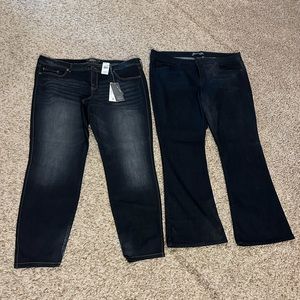 Two Pair Torrid Jeans one NWT Size 22 Stretch Denim